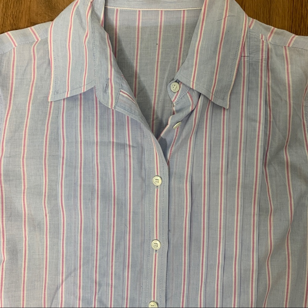 Tuxedo Style Striped Button Down - image 3